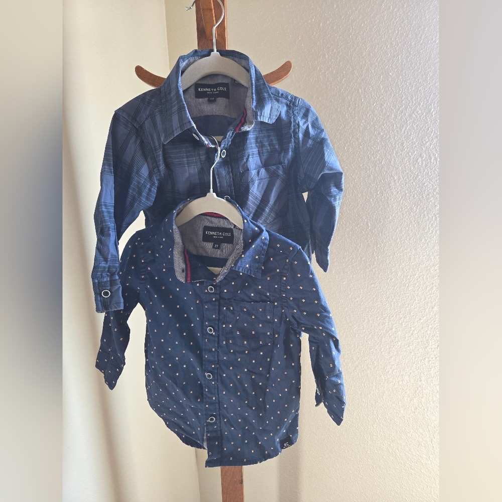Kenneth Cole Boys' Navy Button-Up Shirt Set